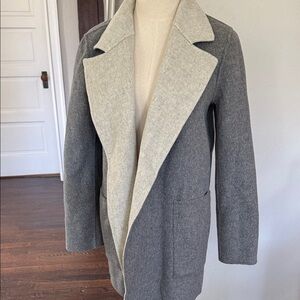Theory reversible wool Gray/cream jacket